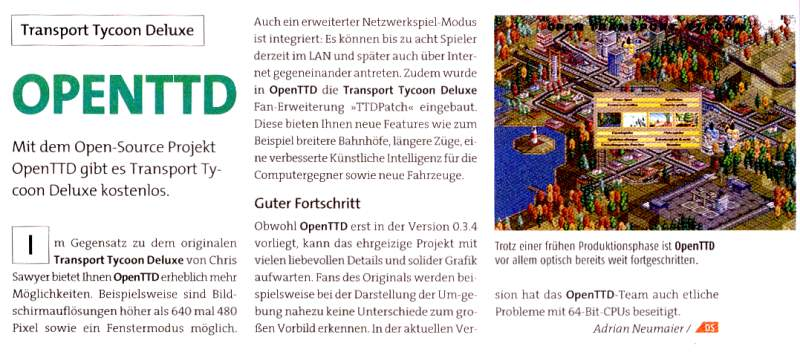 One of our first publications in the German magazine GameStar.
